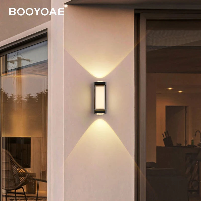 Applique murale étanche moderne IP65 porche allée balcon lumière porte d'entrée garage porche décoration de jardin éclairage applique murale extérieure - vue 2 sur 6