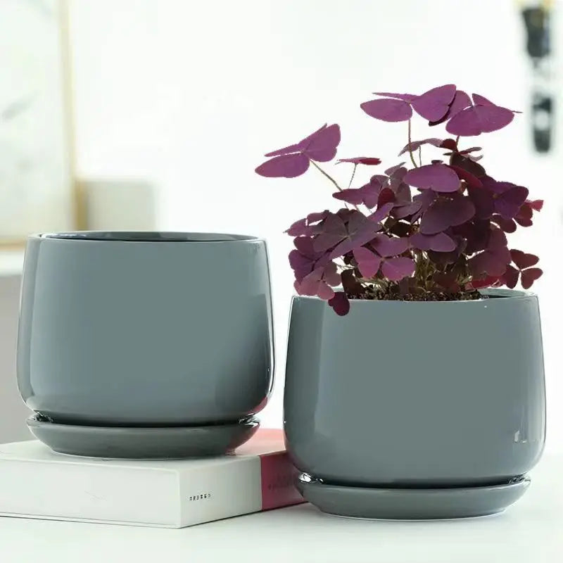 pot de fleurs en céramique créatif pour décoration intérieure et extérieure - vue 7 sur 9