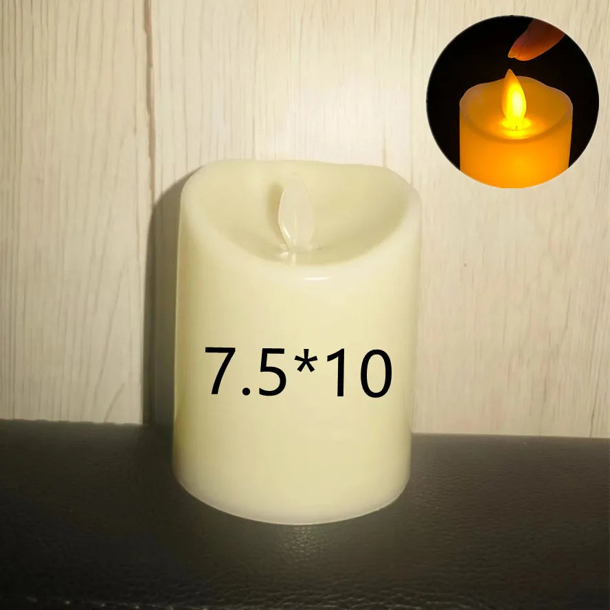 lampe à poser électrique avec bougies sans flamme pour décorations festives - vue 8 sur 14