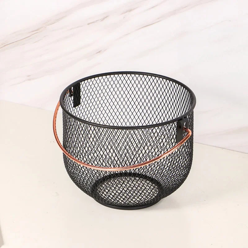 panier de rangement en métal pour organisation artisanale et divers articles