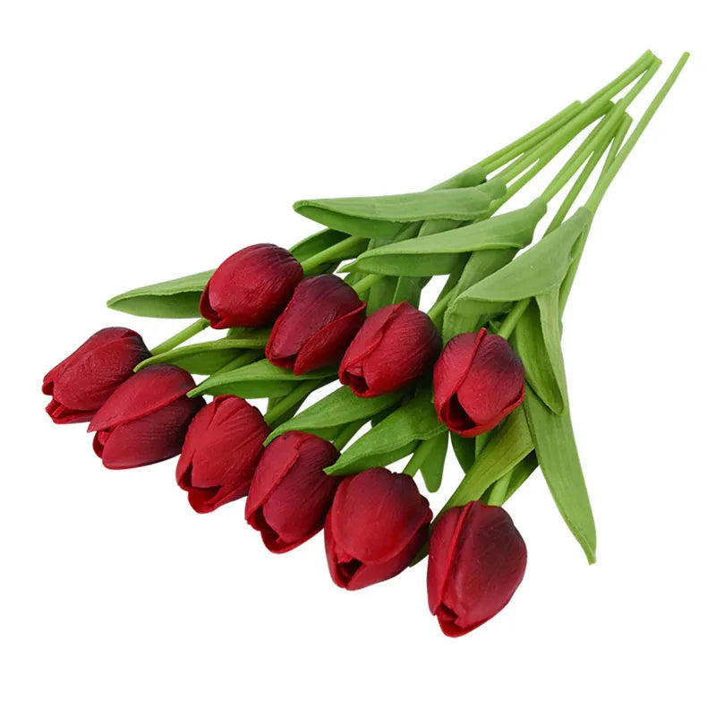 lot de 10 tulipes artificielles pour décoration de mariage et jardin - vue 21 sur 33