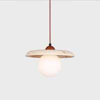 lustre led vintage avec suspension en pierre naturelle