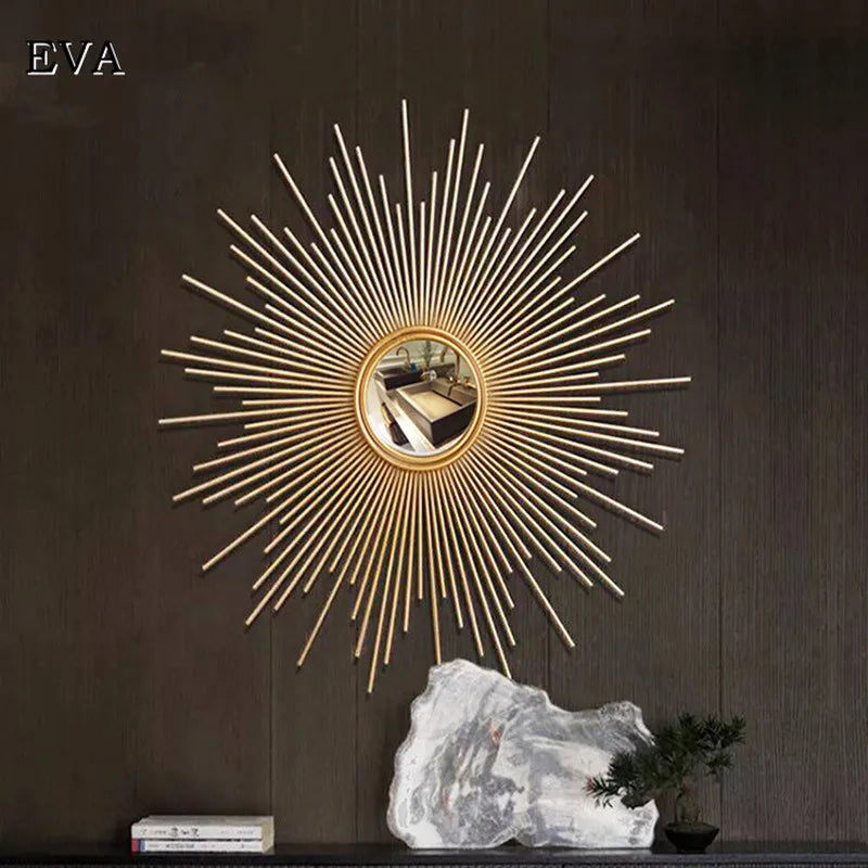 miroir décoratif en métal avec lunettes de soleil pour décoration intérieure - vue 6 sur 7