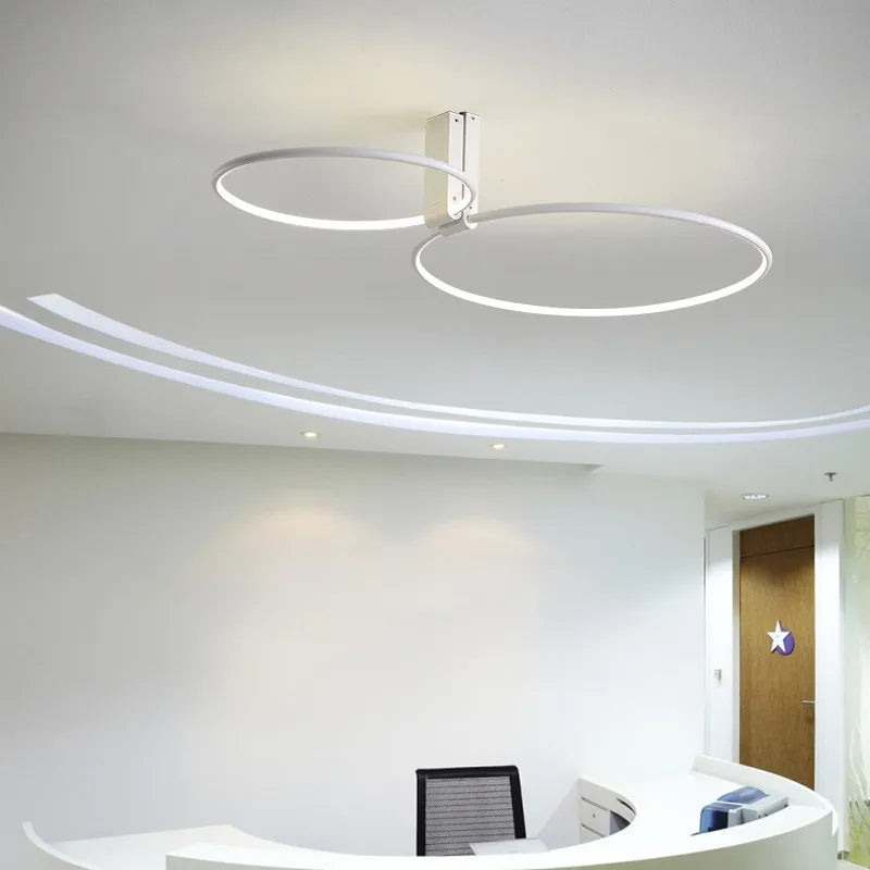 plafonnier circulaire moderne à led avec rotation créative à 360 degrés - vue 6 sur 11