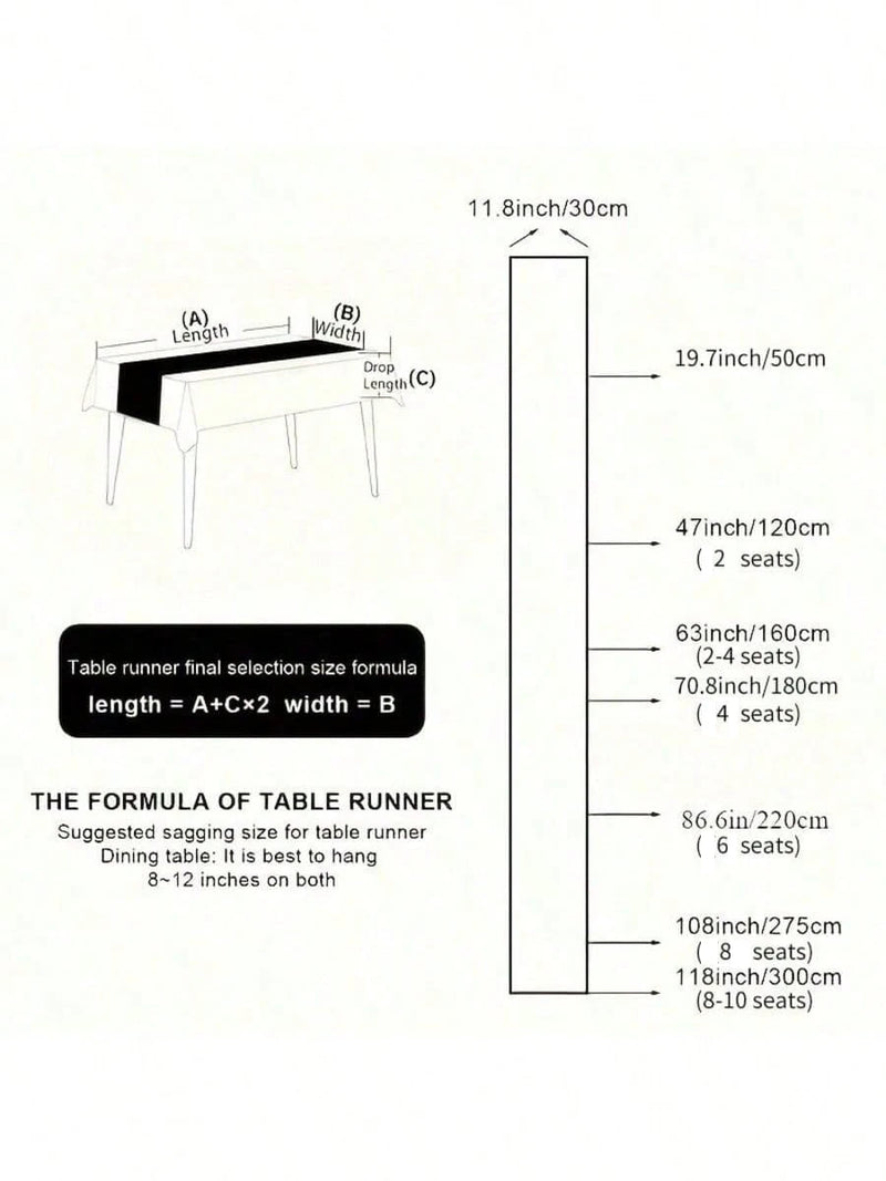 Chemin de table bohème motifs aztèques beige pompons
