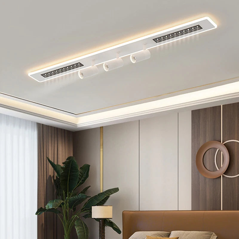 plafonnier led simple spot longue bande trois couleurs - vue 7 sur 10