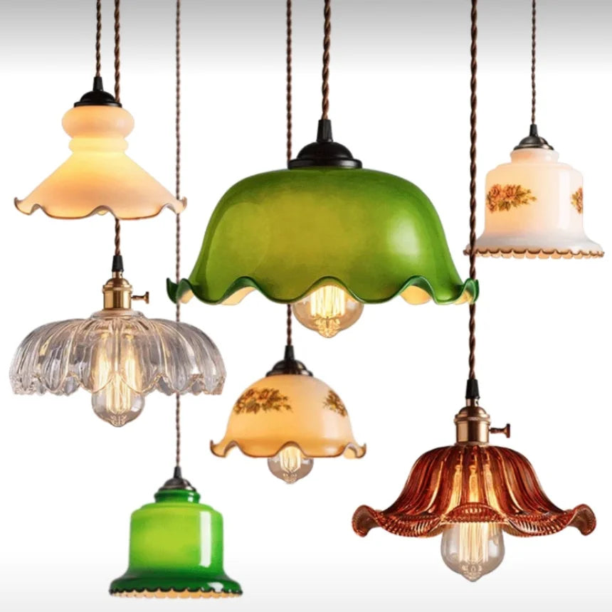 Suspension en verre Vintage Loft lampes suspendues pour cuisine Restaurant décoration lustre de plafond éclairage nordique américain