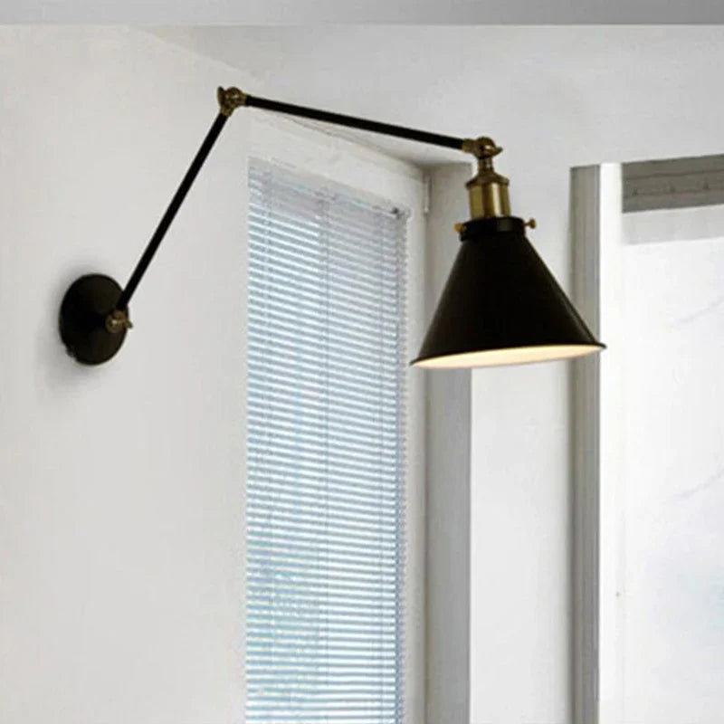 applique murale loft industriel rétro bras long luminaria led - vue 4 sur 8