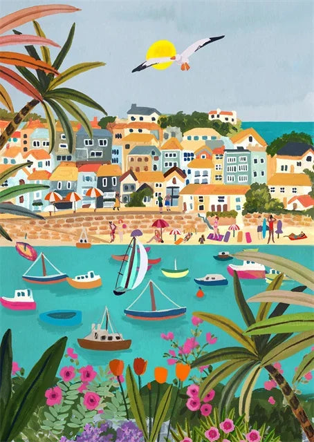 affiches colorées de paysages abstraits pour décoration murale