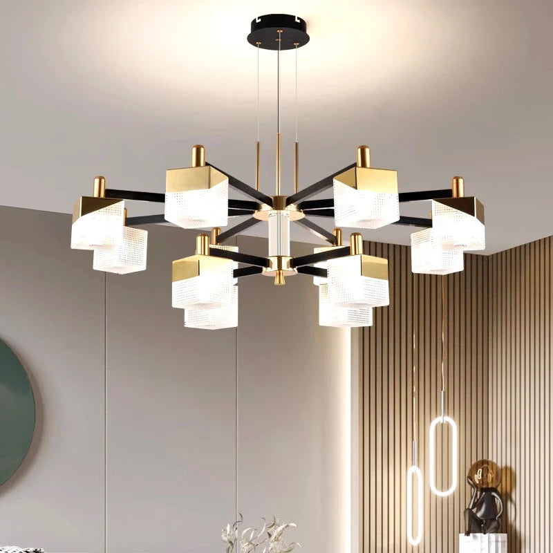 Lustres modernes salon éclairage intérieur plafonniers suspendus lustres led pour l'éclairage intérieur du salon - vue 6 sur 13