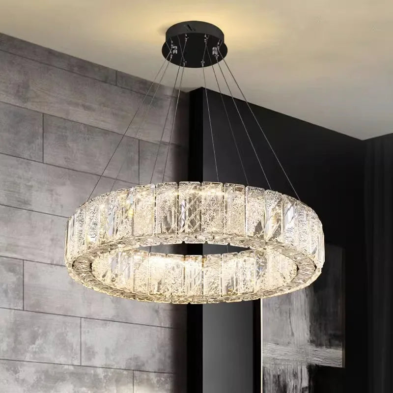 Lustre design cristal nordique pour salle à manger éclairage intérieur - vue 6 sur 9