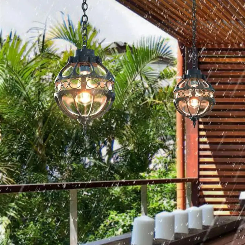 suspension industrielle en verre pour décoration intérieure et extérieure - vue 6 sur 10