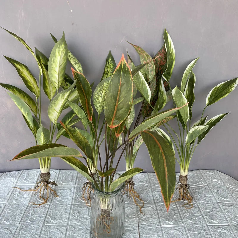 plantes artificielles en plastique avec racines pour décoration de mariage - vue 3 sur 7