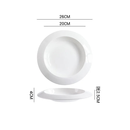 Assiette creuse en céramique style minimaliste pour soupe