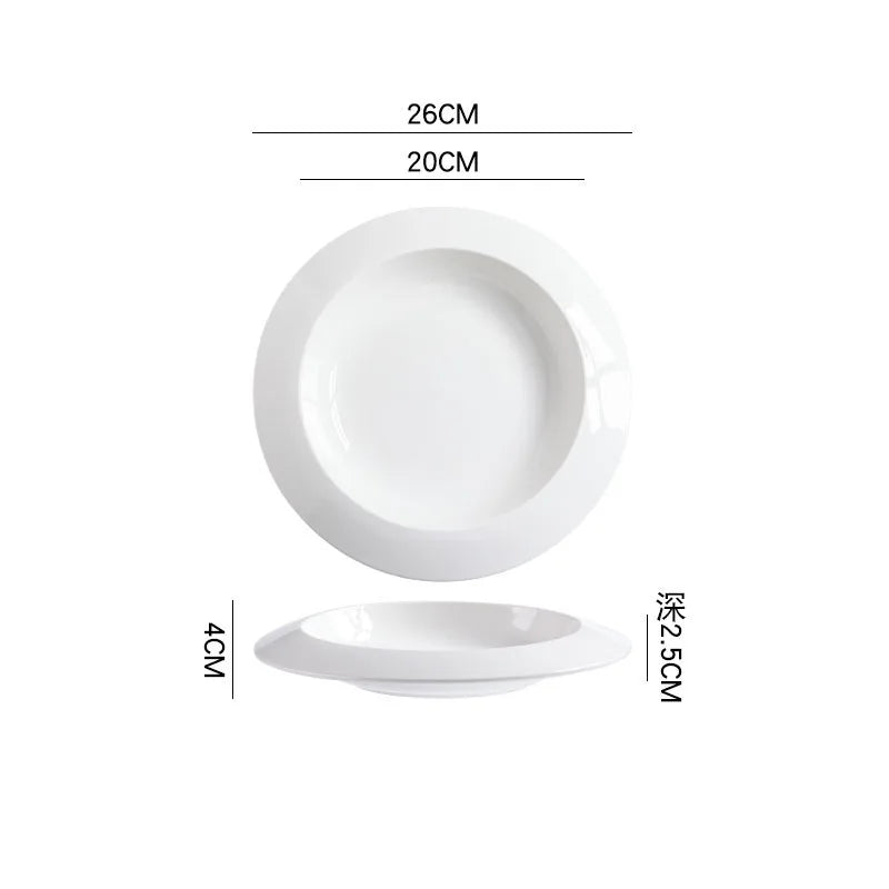 Assiette creuse en céramique style minimaliste pour soupe