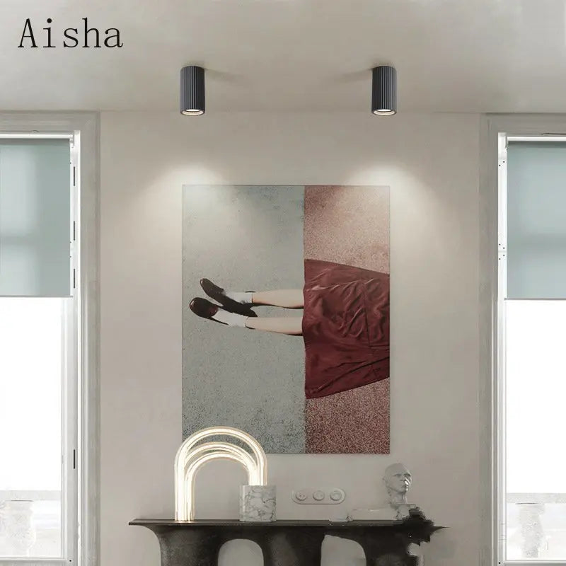 plafonnier led design moderne pour intérieur et extérieur - vue 3 sur 12