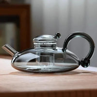Théière verre résistante chaleur avec filtre infuseur