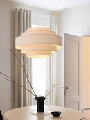 lustre à led en tissu style wabi sabi pour décoration intérieure