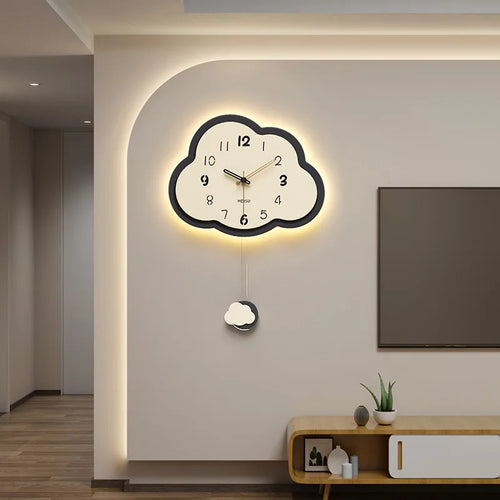 horloge nuage rétro créative décoration simple et légère