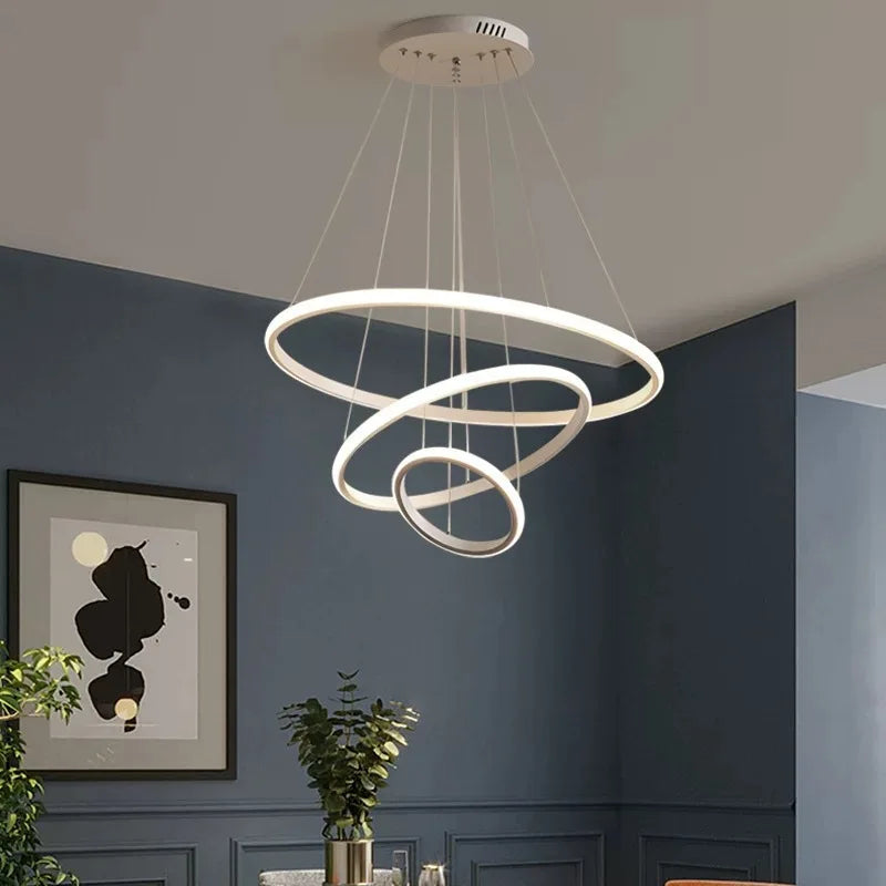 lustre moderne design cercle suspendu pour intérieur élégant - vue 5 sur 20