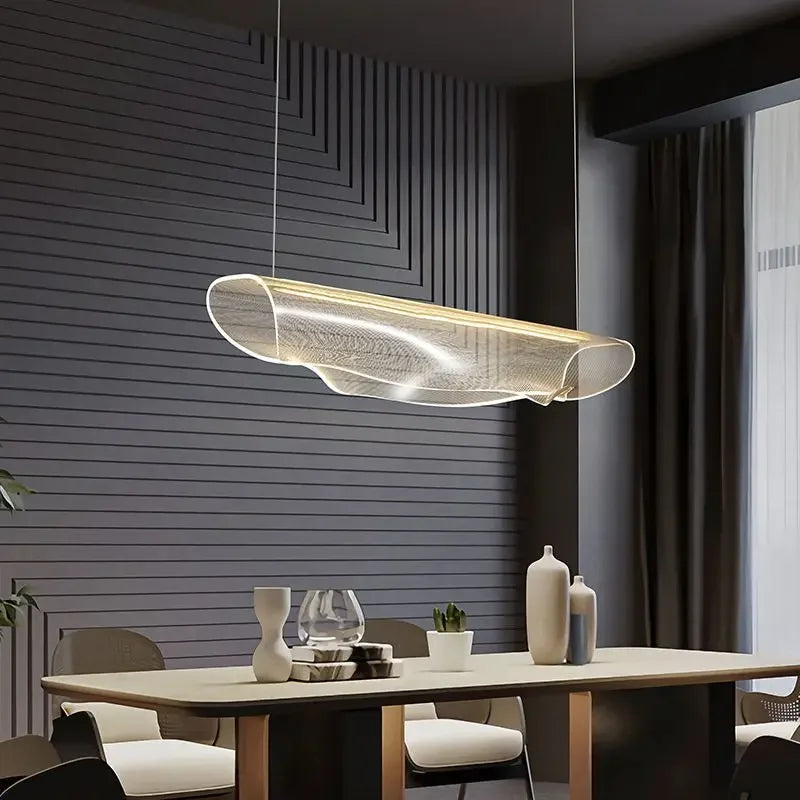 lustre moderne en acrylique pour éclairage décoratif intérieur - vue 4 sur 12
