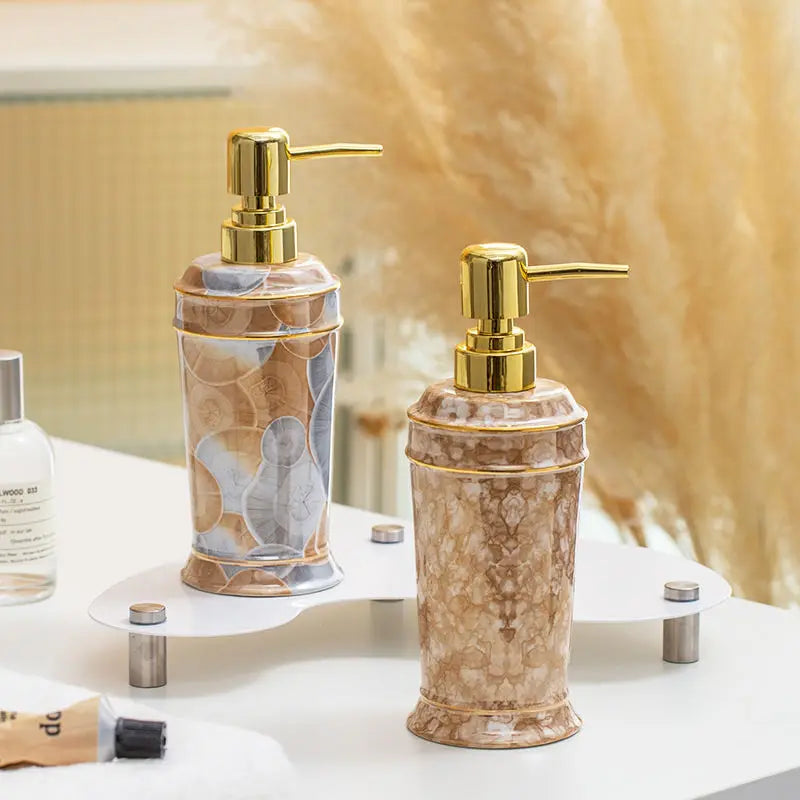distributeur de savon céramique pour gel douche et désinfectant - vue 3 sur 30