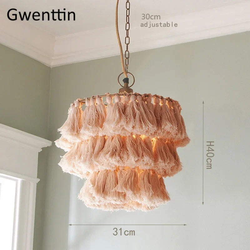 suspension en fil de soie pour décoration intérieure romantique - vue 3 sur 12