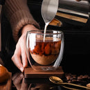 Ensemble tasses expresso double paroi verre 80 ml