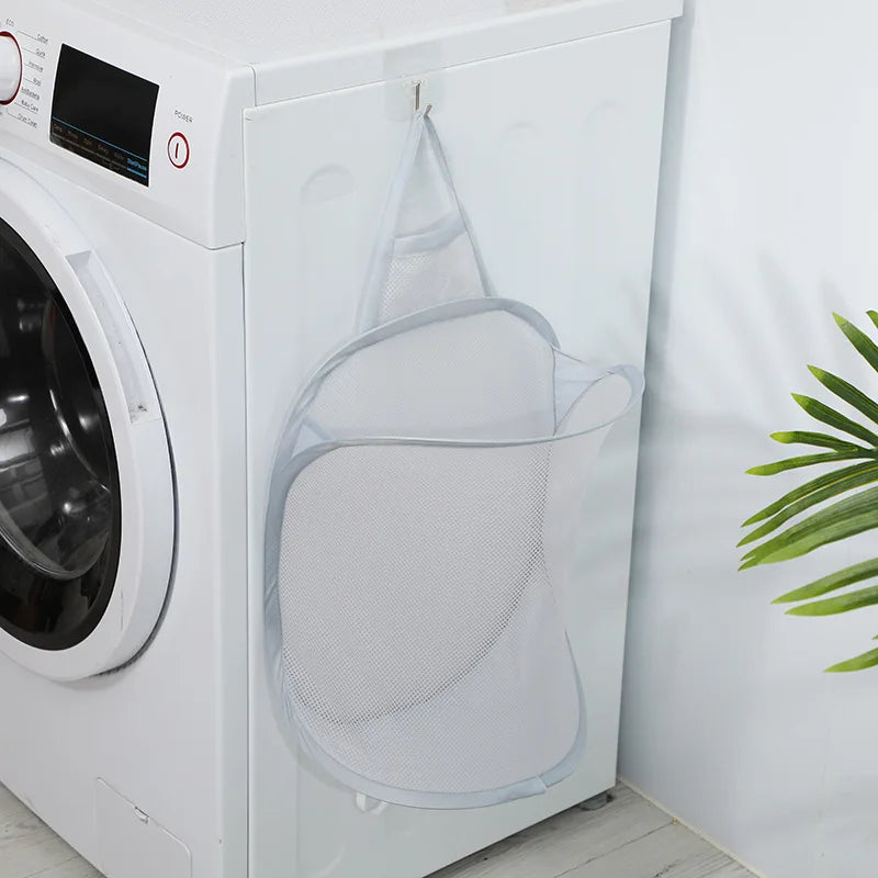 panier à linge pliable pour vêtements sales et rangement suspendu - vue 5 sur 7