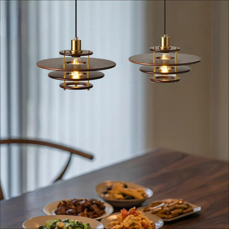 suspension wabi-sabi japonaises en bois décoration intérieure - vue 5 sur 6
