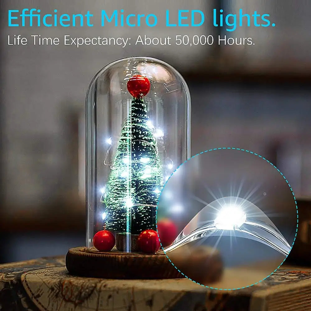 guirlande lumineuse led en fil de cuivre pour décorations de fête - vue 3 sur 15