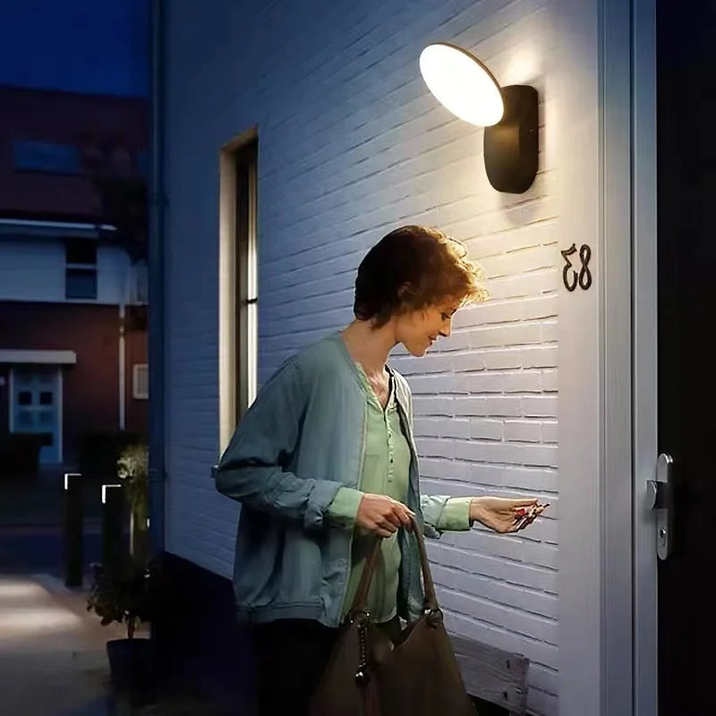 Lumière extérieure Induction décorative étanche applique murale lampe balcon terrasse porte d'entrée porche décoration jardin éclairage mural