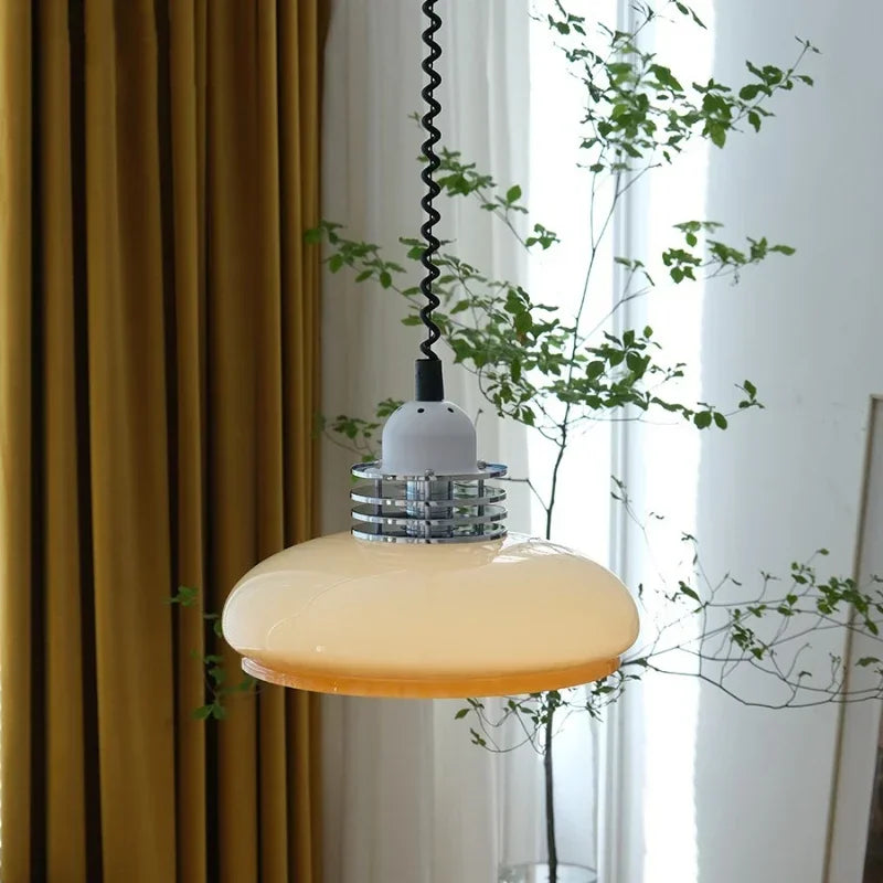 lustre suspendu rétractable style médiéval bauhaus - vue 3 sur 6