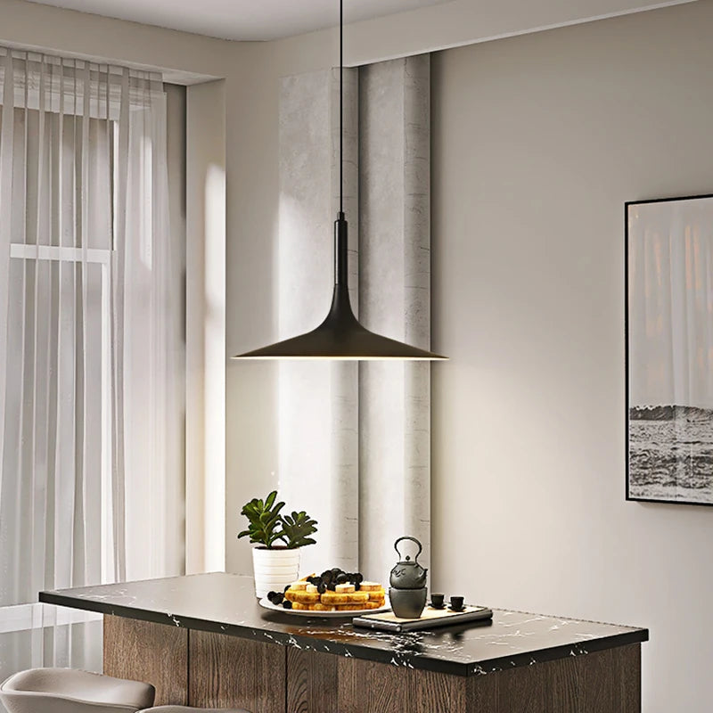 lustre moderne en forme de corne lumineuse led pour décoration intérieure