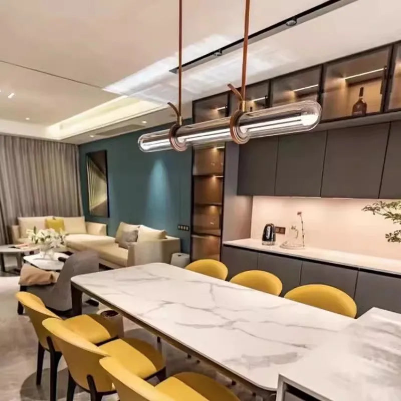 suspension en verre stylée pour bureau et restaurant - vue 3 sur 7