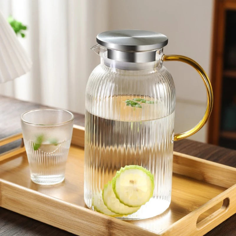 Carafe en verre eau citronnee 1400 1800 ml