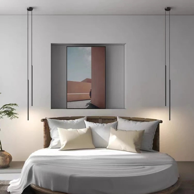 lustres modernes en laiton luminaires fil de corps réglable 4000k - vue 4 sur 10