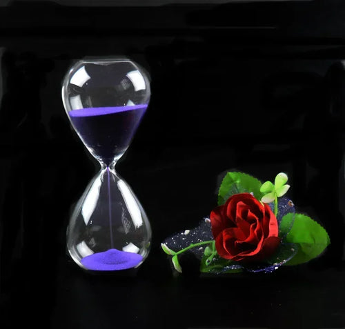 minuterie sablier aimanté 45 minutes artisanat horloge soufflée à la main - vue 5 sur 6