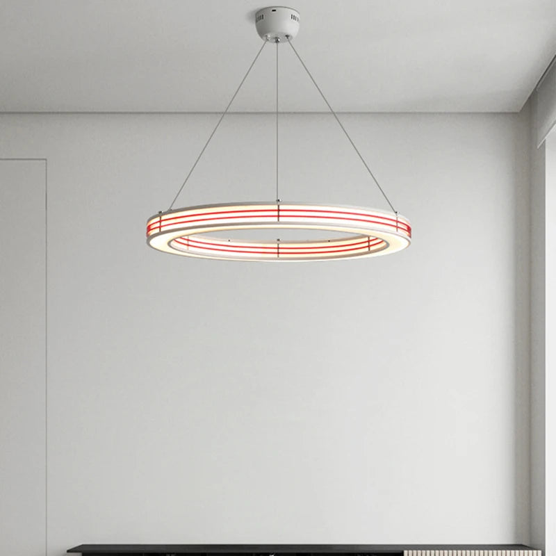 lustre art déco 	 style avec anneau et fil réglable - vue 4 sur 16