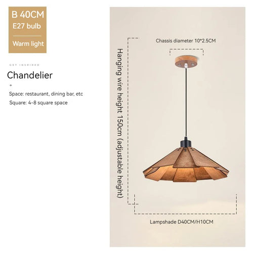 suspension en bois rétractable à bascule luminaire décoratif d'intérieur - vue 16 sur 18