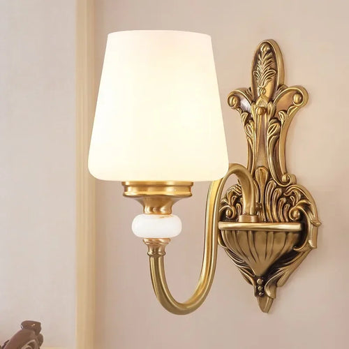 applique murale rétro en cuivre avec lumière led - vue 2 sur 11