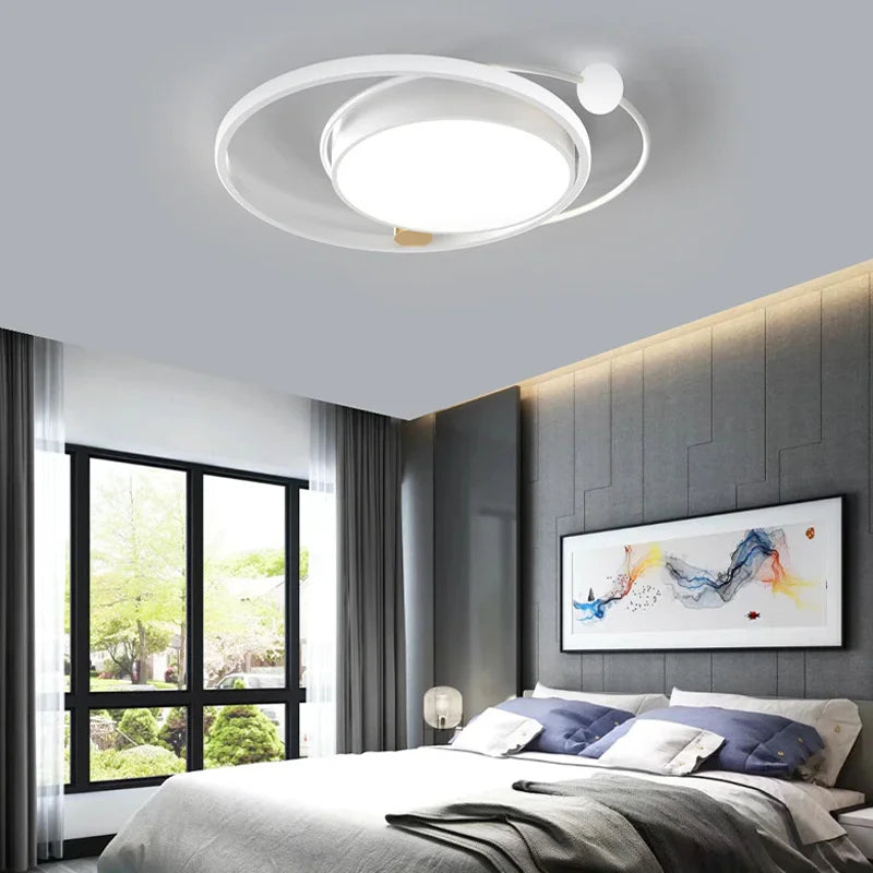 plafonnier led rond design moderne avec télécommande décoratif - vue 5 sur 20