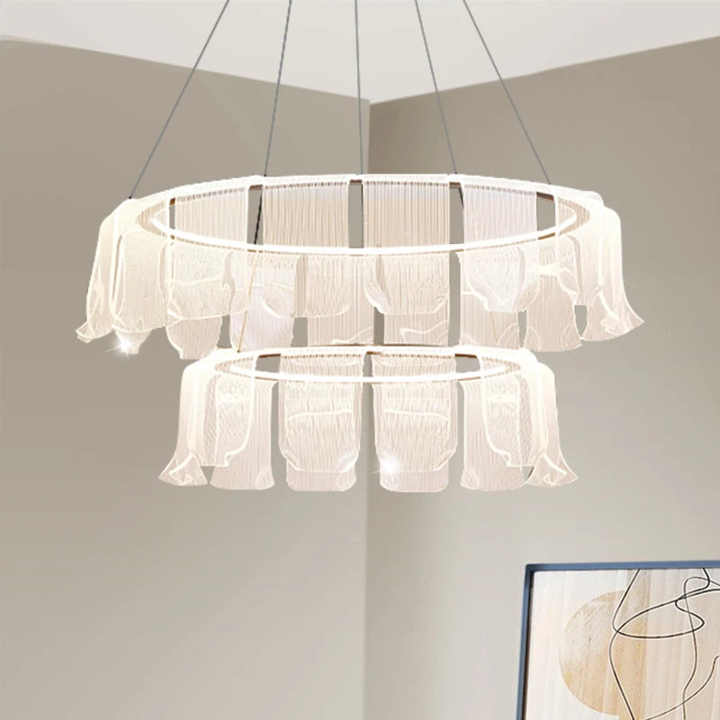 suspension moderne et créatif en acrylique à LED - vue 2 sur 9