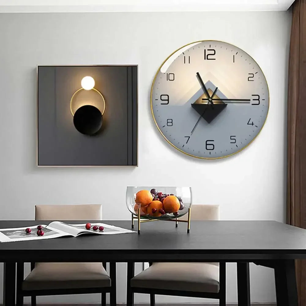 horloge murale en verre design moderne créatif pour décoration intérieure - vue 5 sur 18