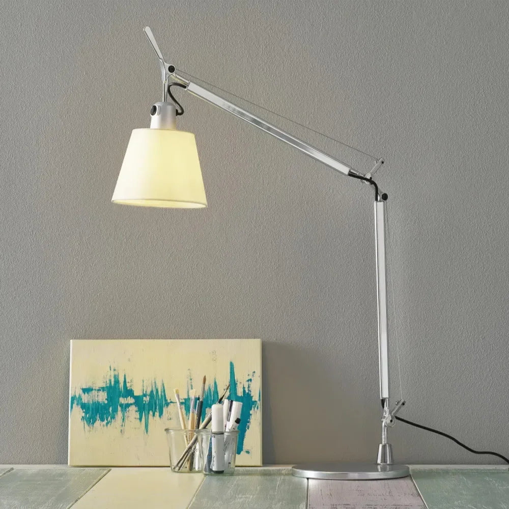 applique murale nordique en tissu design argenté avec support en acier inoxydable - vue 3 sur 11