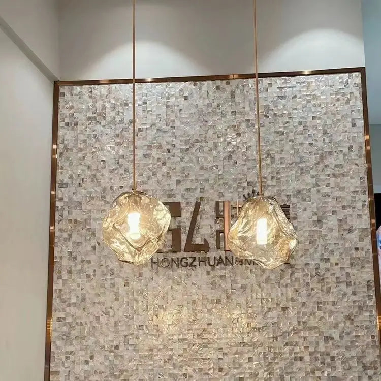 lustre en verre fumé éclairage moderne pour cuisine et bar - vue 4 sur 9