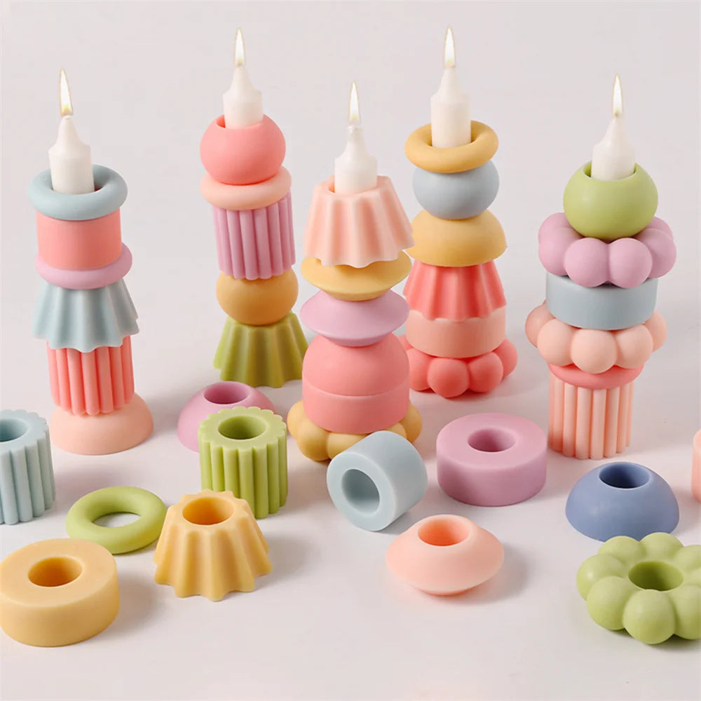 moule à bougie en silicone pour créations artisanales parfumées
