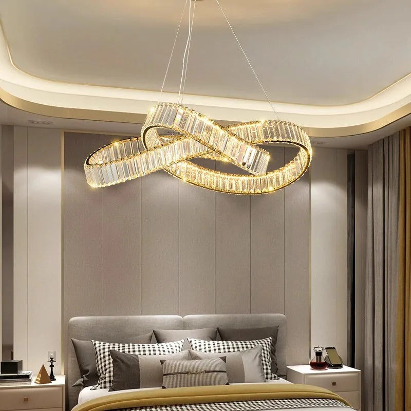 Modern home decoration crystal chandelier, living room Pendant lamp,Dining room Pendant lights, interior lighting - vue 6 sur 9