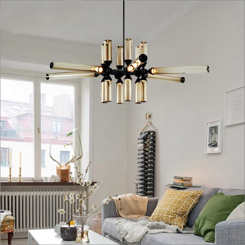 lampe à poser en verre design italien pour espaces modernes