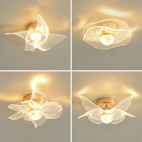plafonnier led doré style nordique acrylique décoratif éclairage